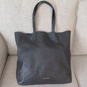 Massimo Dutti Dark Leather Carryall
